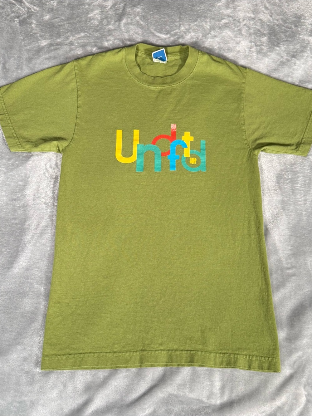 Undefeated Logo Crewneck T Shirt Mens XS Streetwear Made In USA Green
